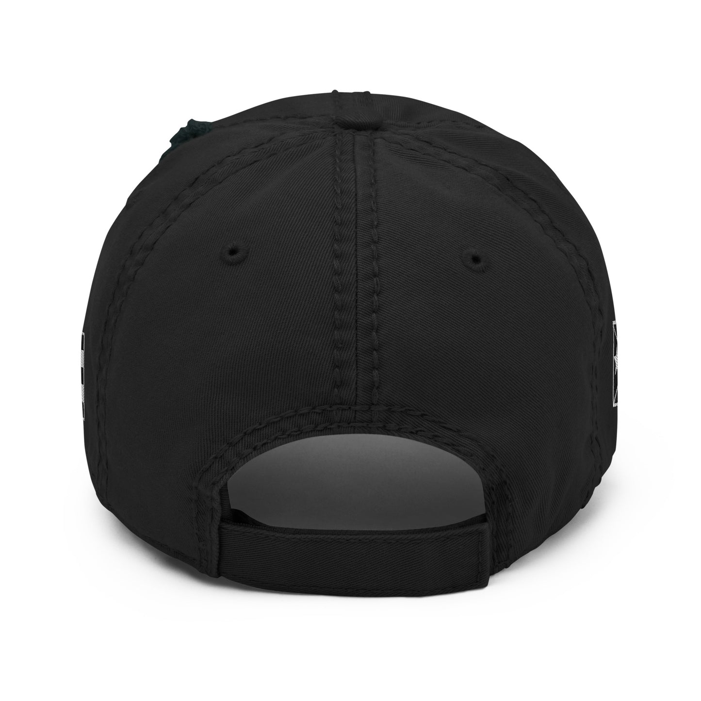 BLK & WHITE RESISTANCE (Distressed Dad Hat)
