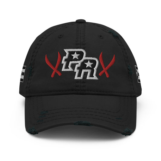 BLK & WHITE RESISTANCE (Distressed Dad Hat)