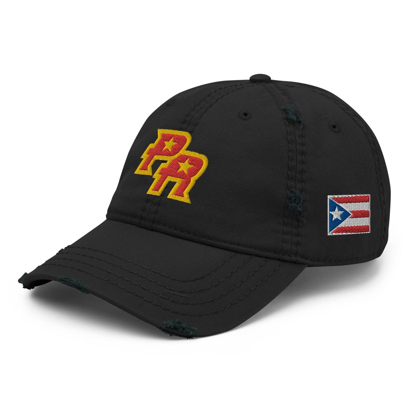 PR - RED & GLD (Distressed Dad Hat)