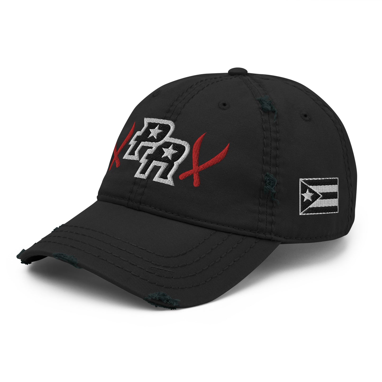 BLK & WHITE RESISTANCE (Distressed Dad Hat)