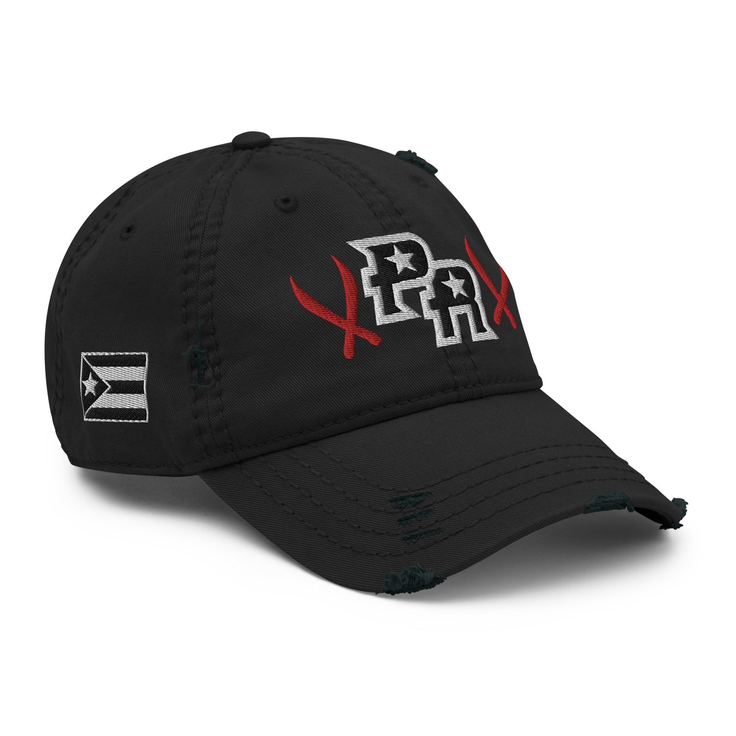 BLK & WHITE RESISTANCE (Distressed Dad Hat)