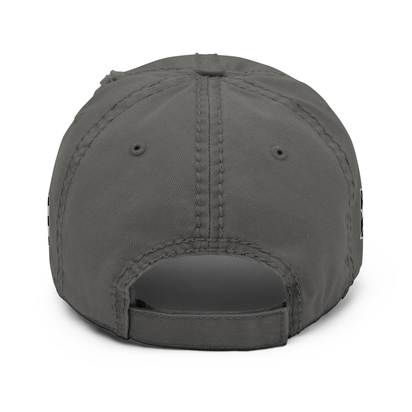 BLK & WHITE RESISTANCE (Distressed Dad Hat)