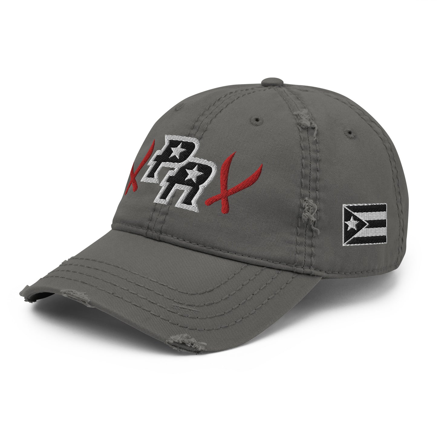 BLK & WHITE RESISTANCE (Distressed Dad Hat)