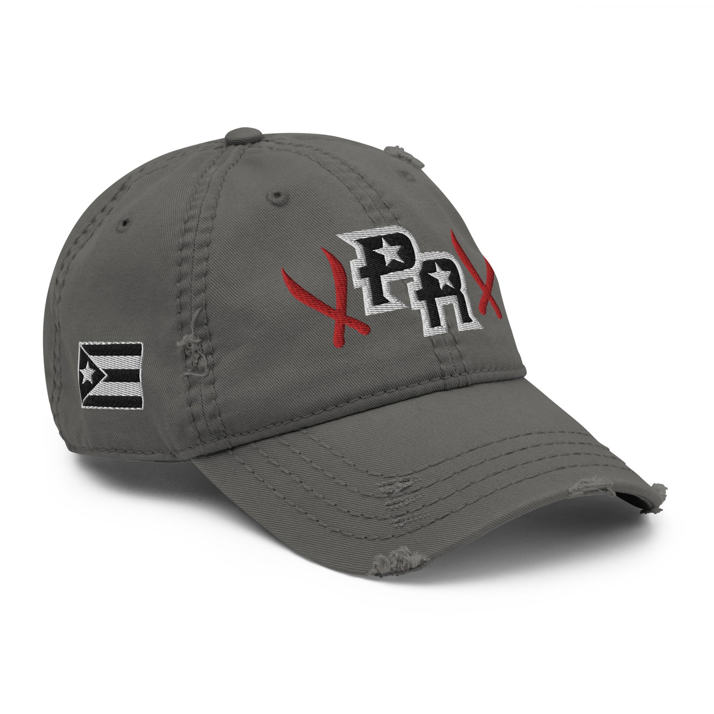 BLK & WHITE RESISTANCE (Distressed Dad Hat)