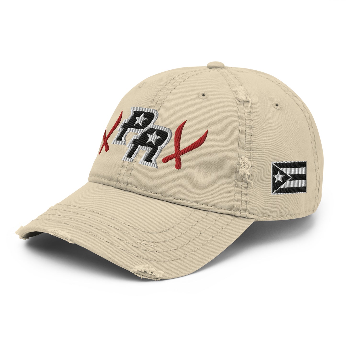 BLK & WHITE RESISTANCE (Distressed Dad Hat)