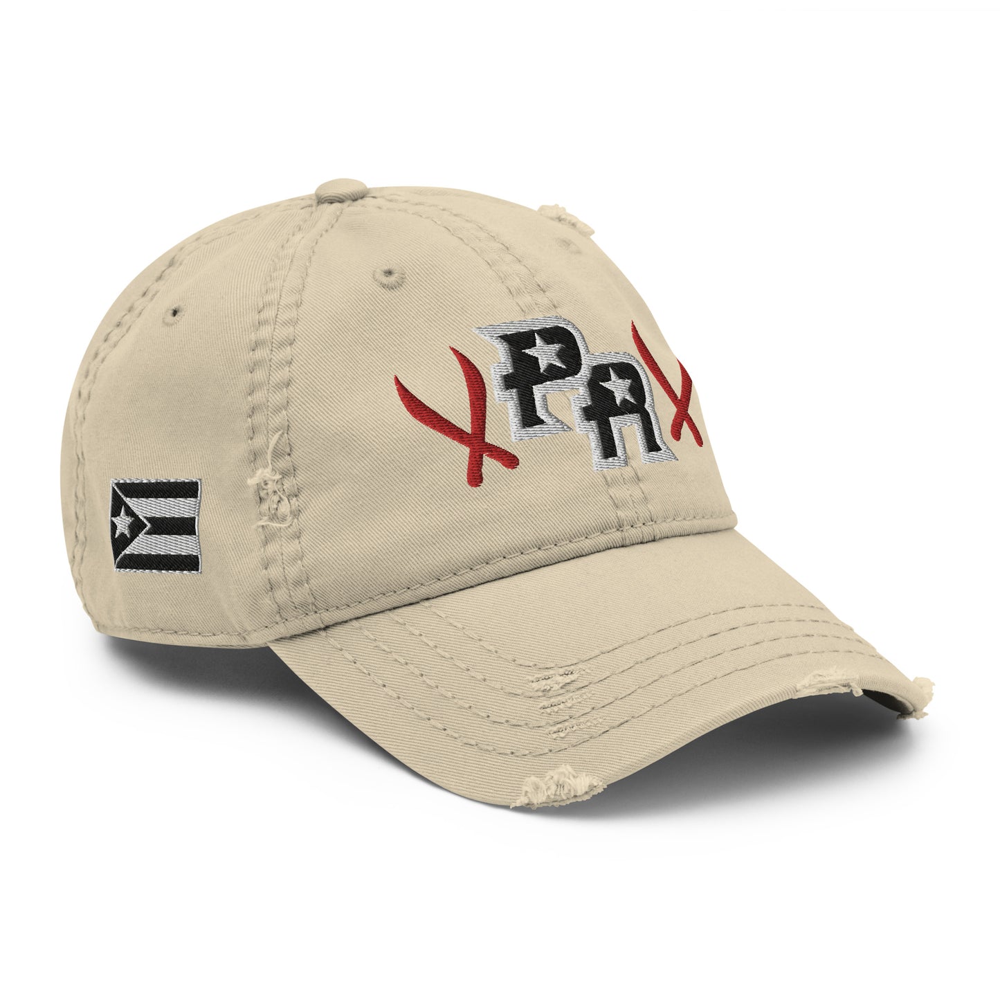 BLK & WHITE RESISTANCE (Distressed Dad Hat)