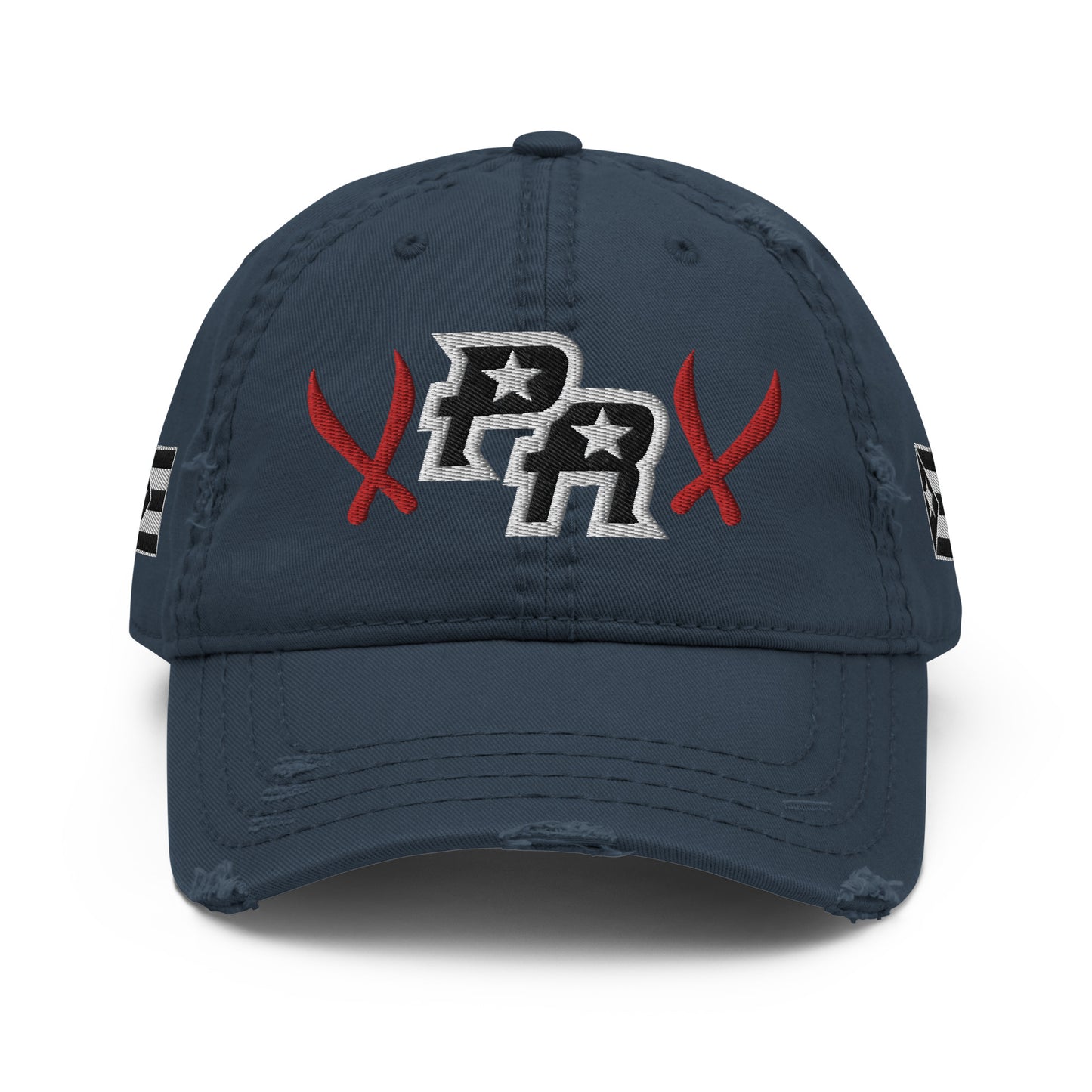 BLK & WHITE RESISTANCE (Distressed Dad Hat)