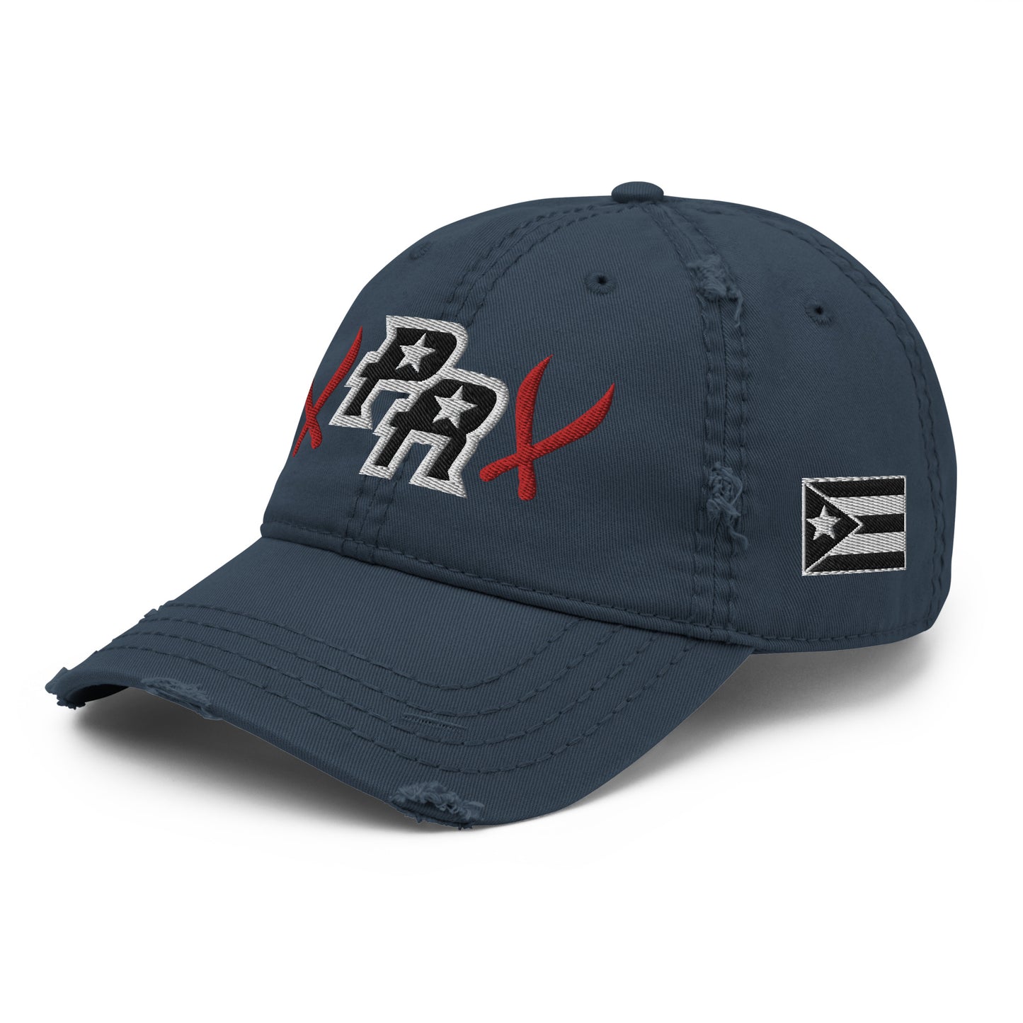 BLK & WHITE RESISTANCE (Distressed Dad Hat)