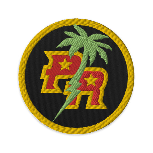 PR - RED & GLD -PALM TREE (Embroidered Patch)