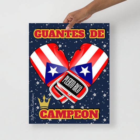 GUANTES DE CAMPEON (POSTER ART PRINT)