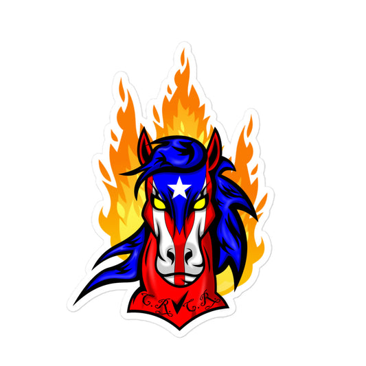 PR HORSE - EL FUEGO DEL CARIBE (Bubble-free stickers)