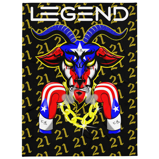 LEGEND THE GOAT - EST. 21 (PREMIUM Throw Blanket)