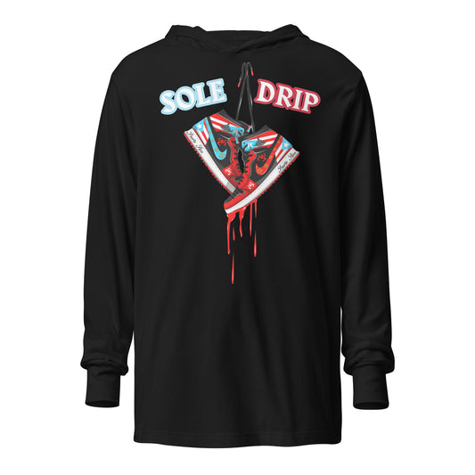 PR AIR JORDAN 1 - SOLE DRIP (Hooded long-sleeve tee)