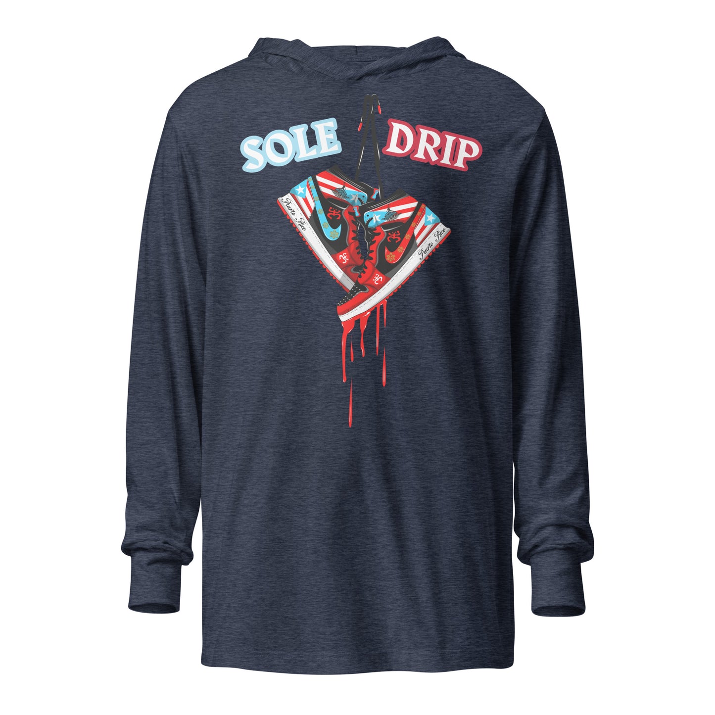 PR AIR JORDAN 1 - SOLE DRIP (Hooded long-sleeve tee)
