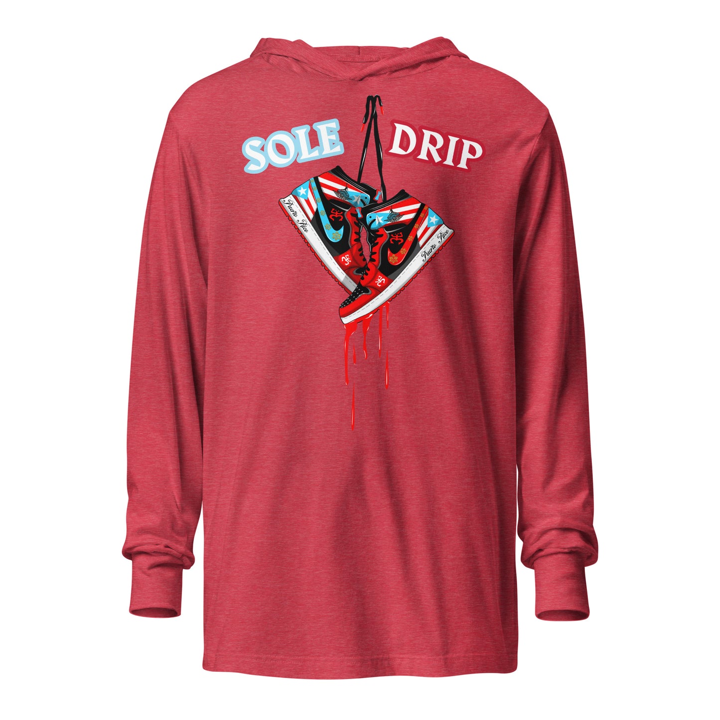 PR AIR JORDAN 1 - SOLE DRIP (Hooded long-sleeve tee)