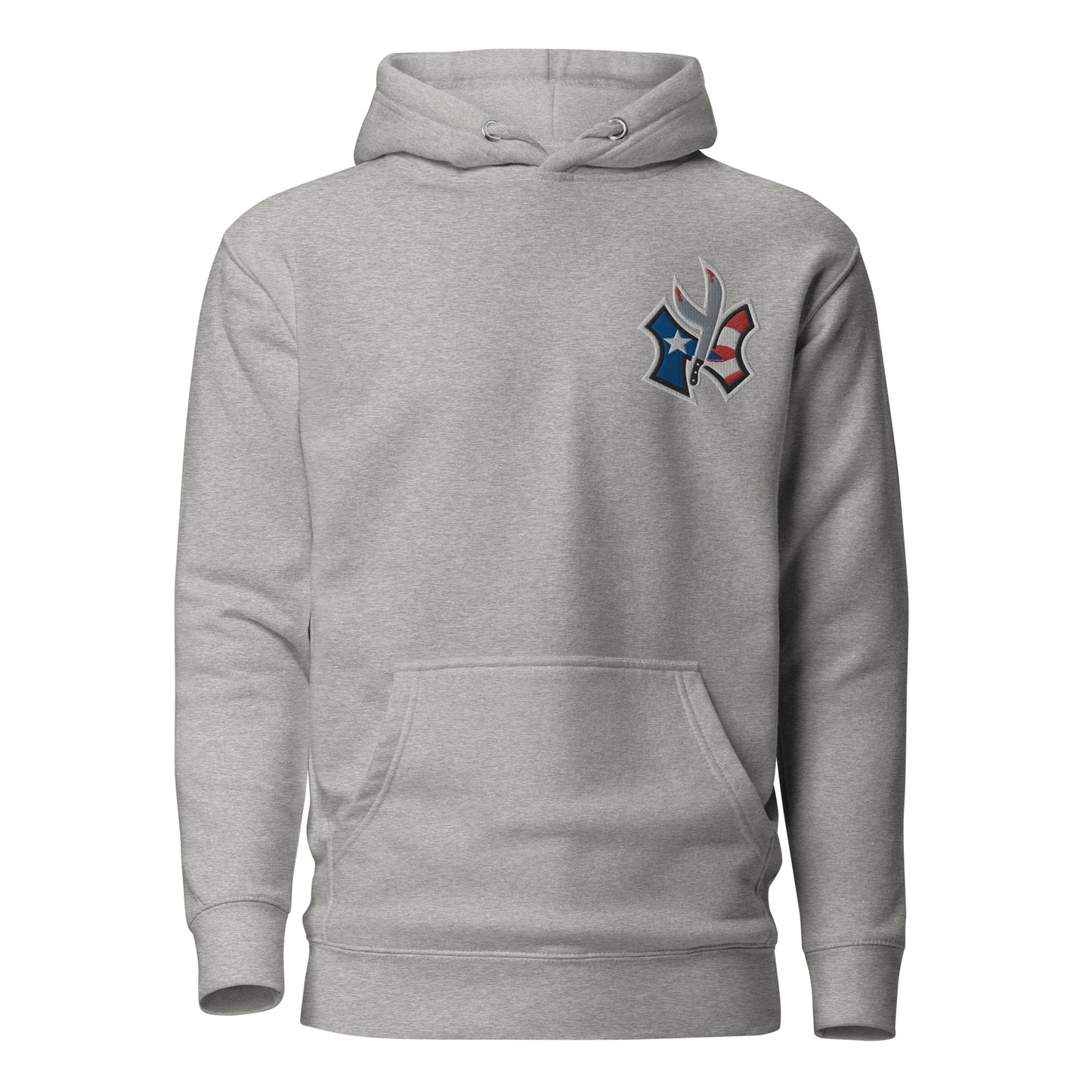 NUYO RICAN FLAG 1 - EMBROIDERY (PREMIUM HOODIE)