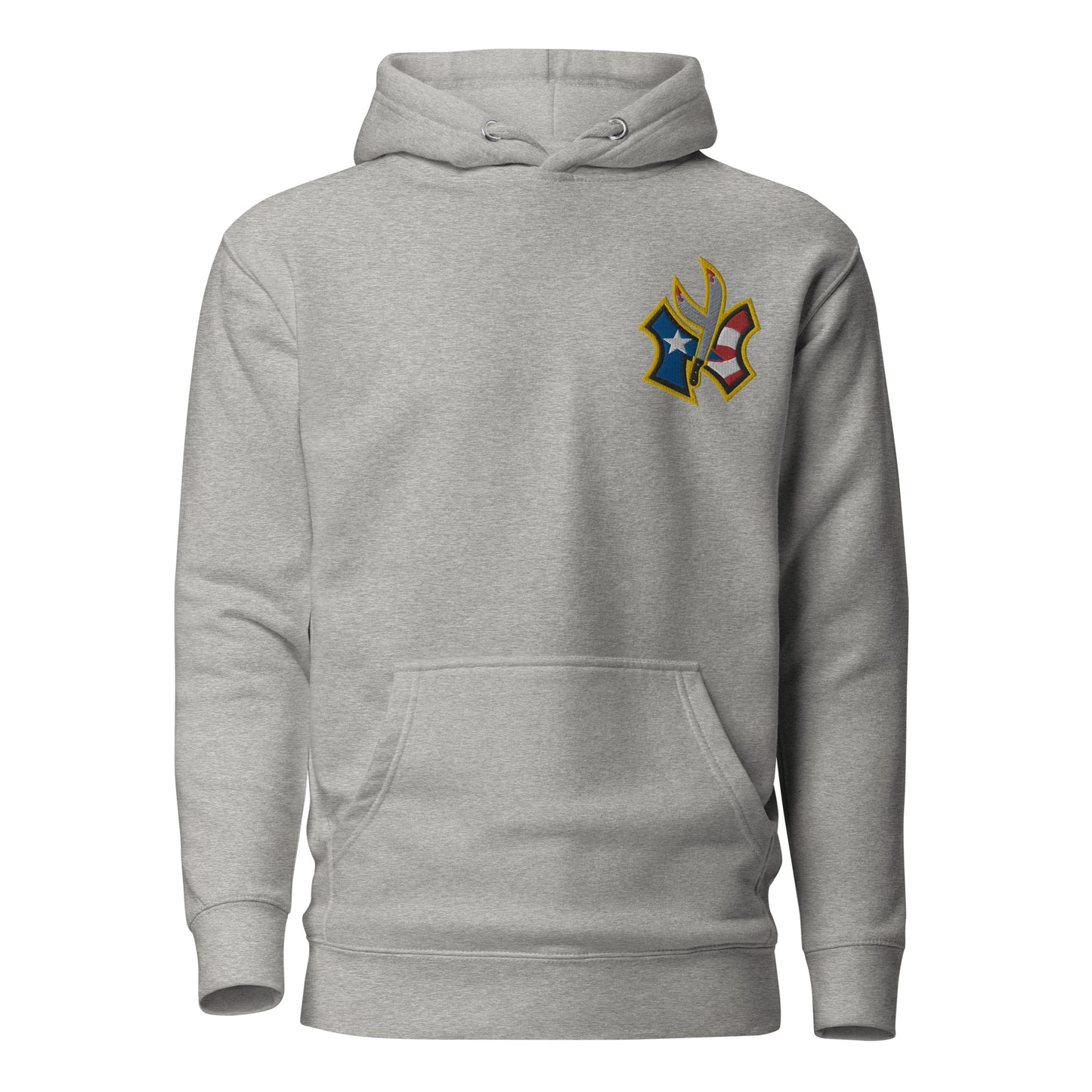 NUYO RICAN FLAG - GOLD EMBROIDERY (PREMIUM HOODIE)