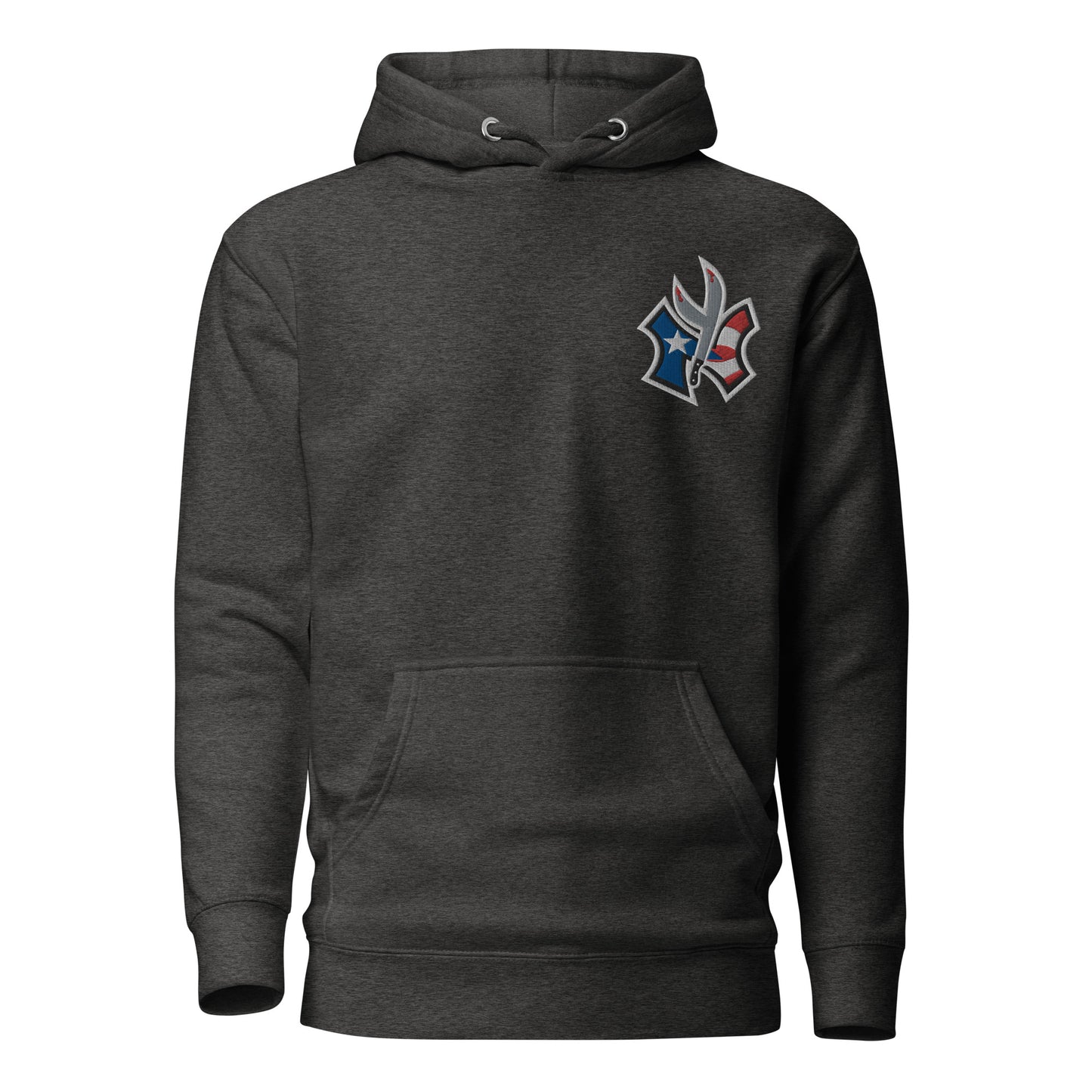 NUYO RICAN FLAG 1 - EMBROIDERY (PREMIUM HOODIE)