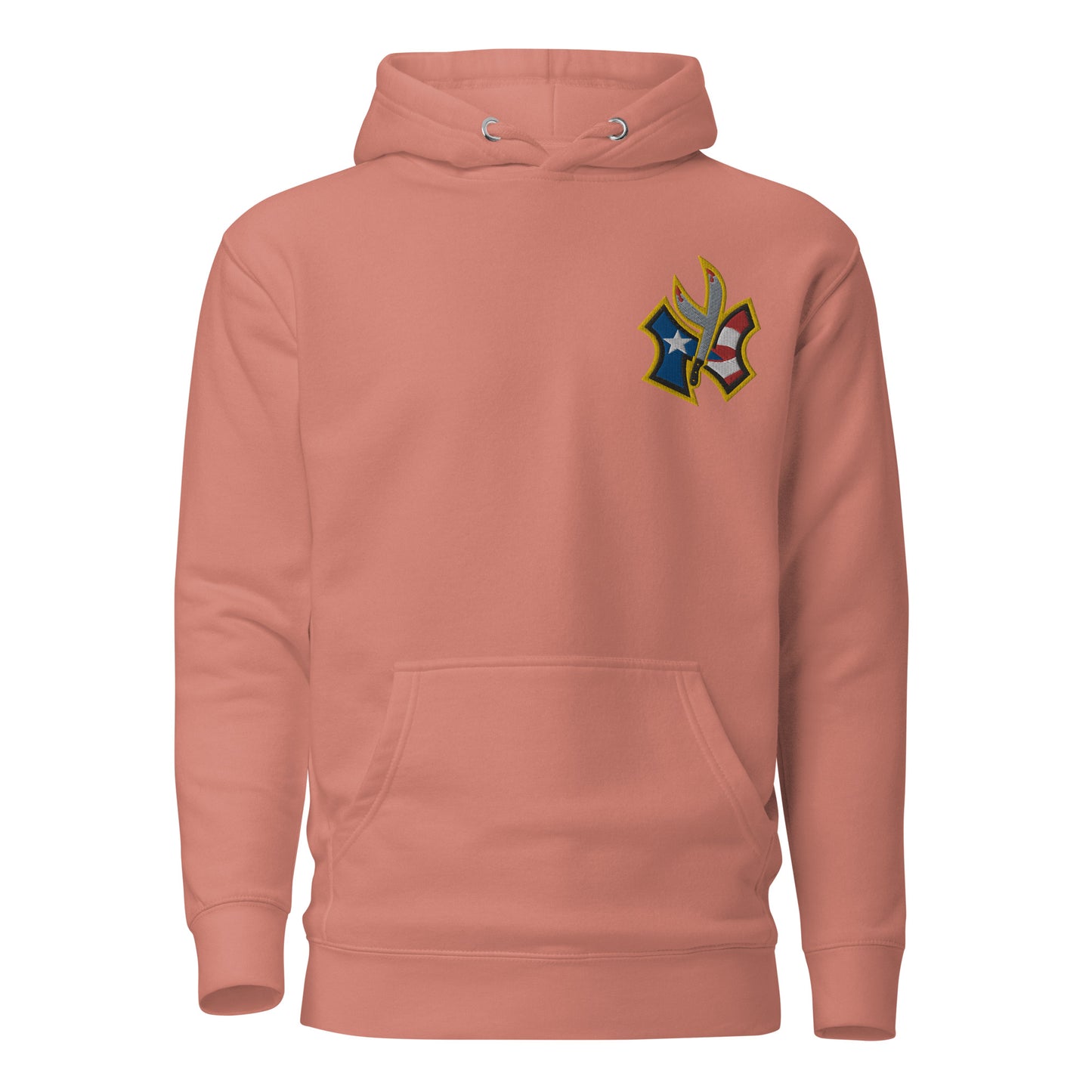 NUYO RICAN FLAG - GOLD EMBROIDERY (PREMIUM HOODIE)