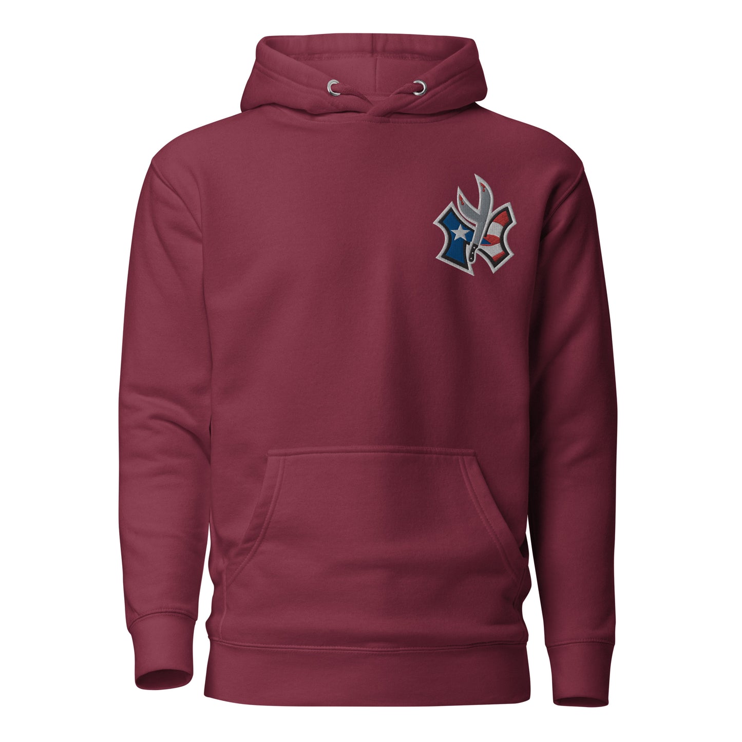 NUYO RICAN FLAG 1 - EMBROIDERY (PREMIUM HOODIE)