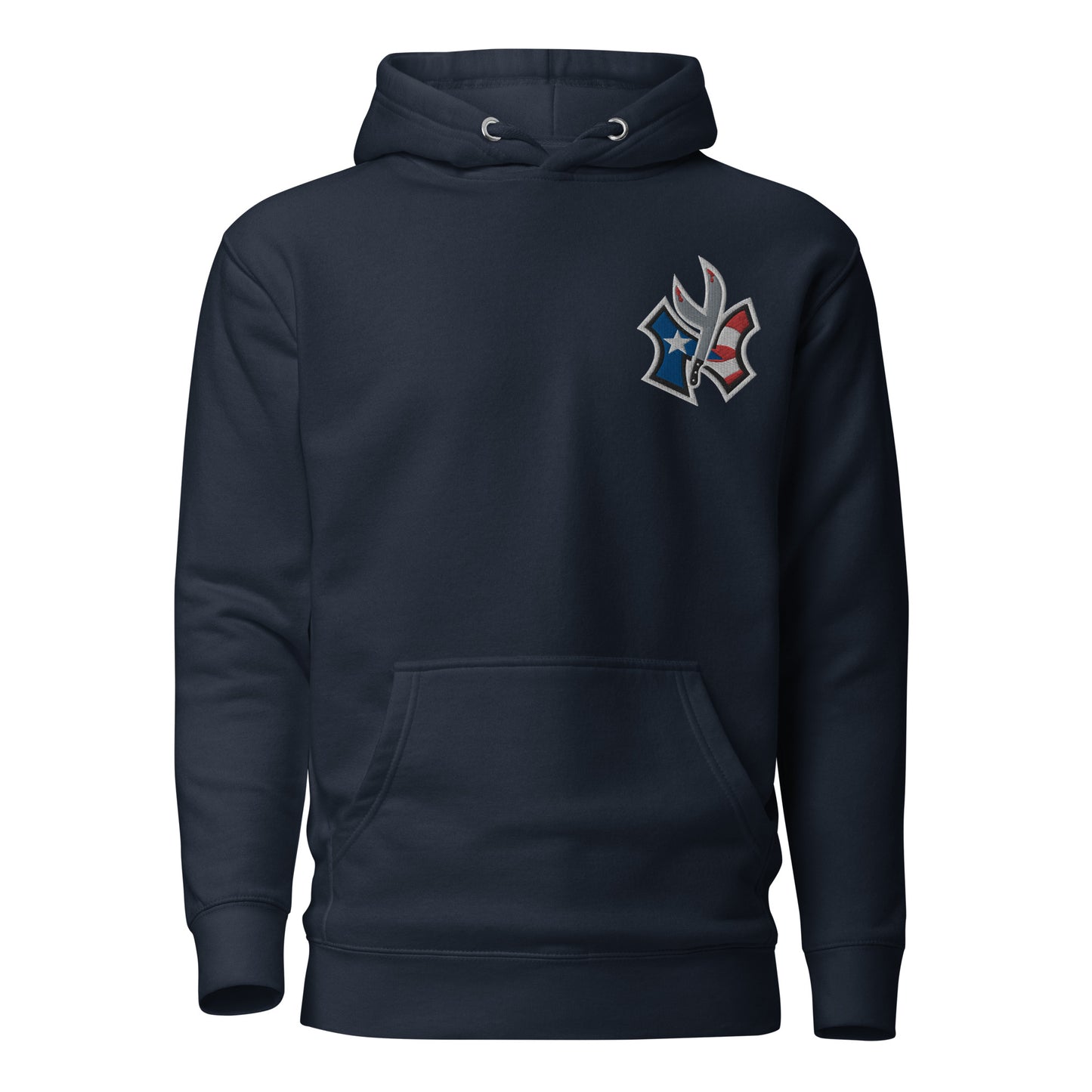 NUYO RICAN FLAG 1 - EMBROIDERY (PREMIUM HOODIE)