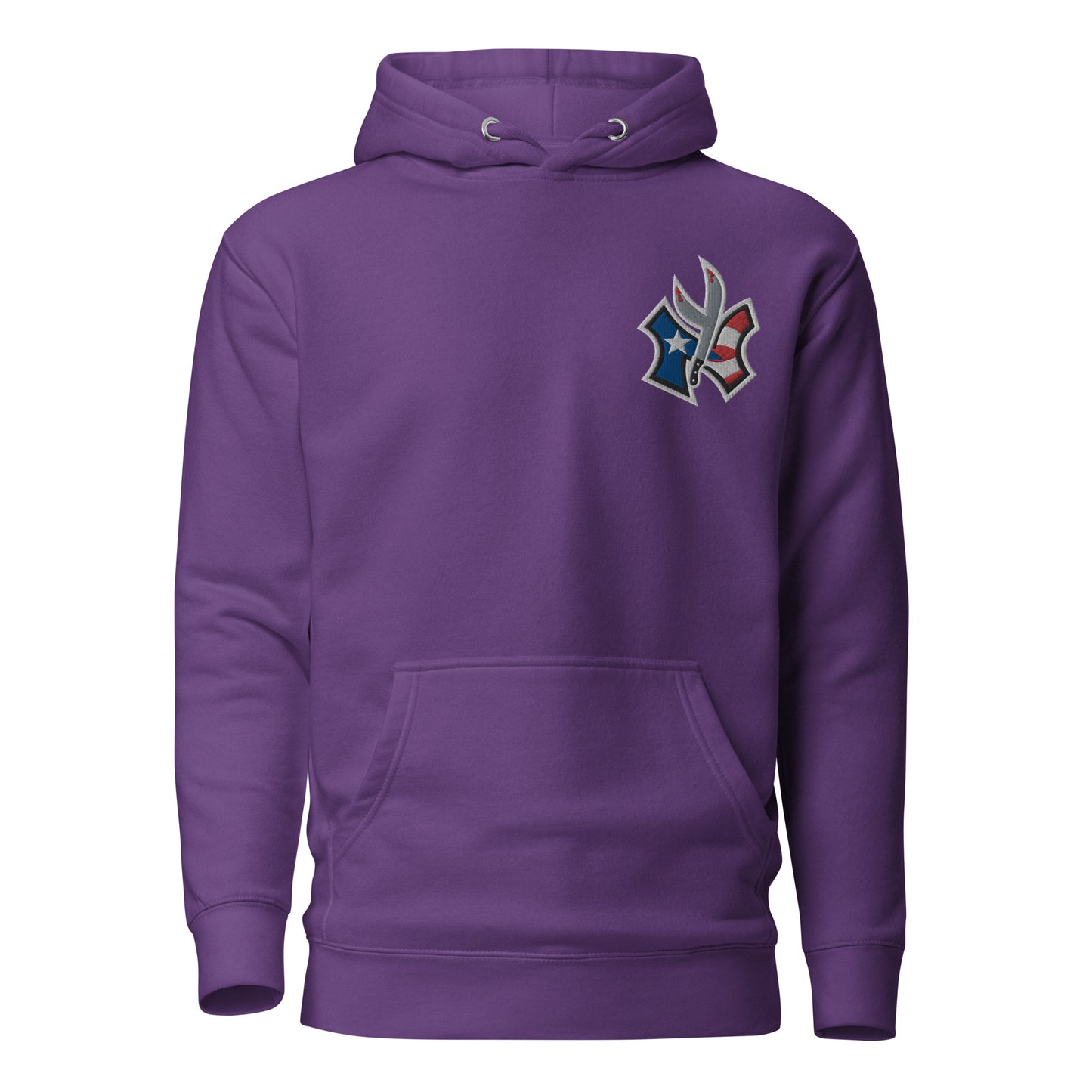 NUYO RICAN FLAG 1 - EMBROIDERY (PREMIUM HOODIE)