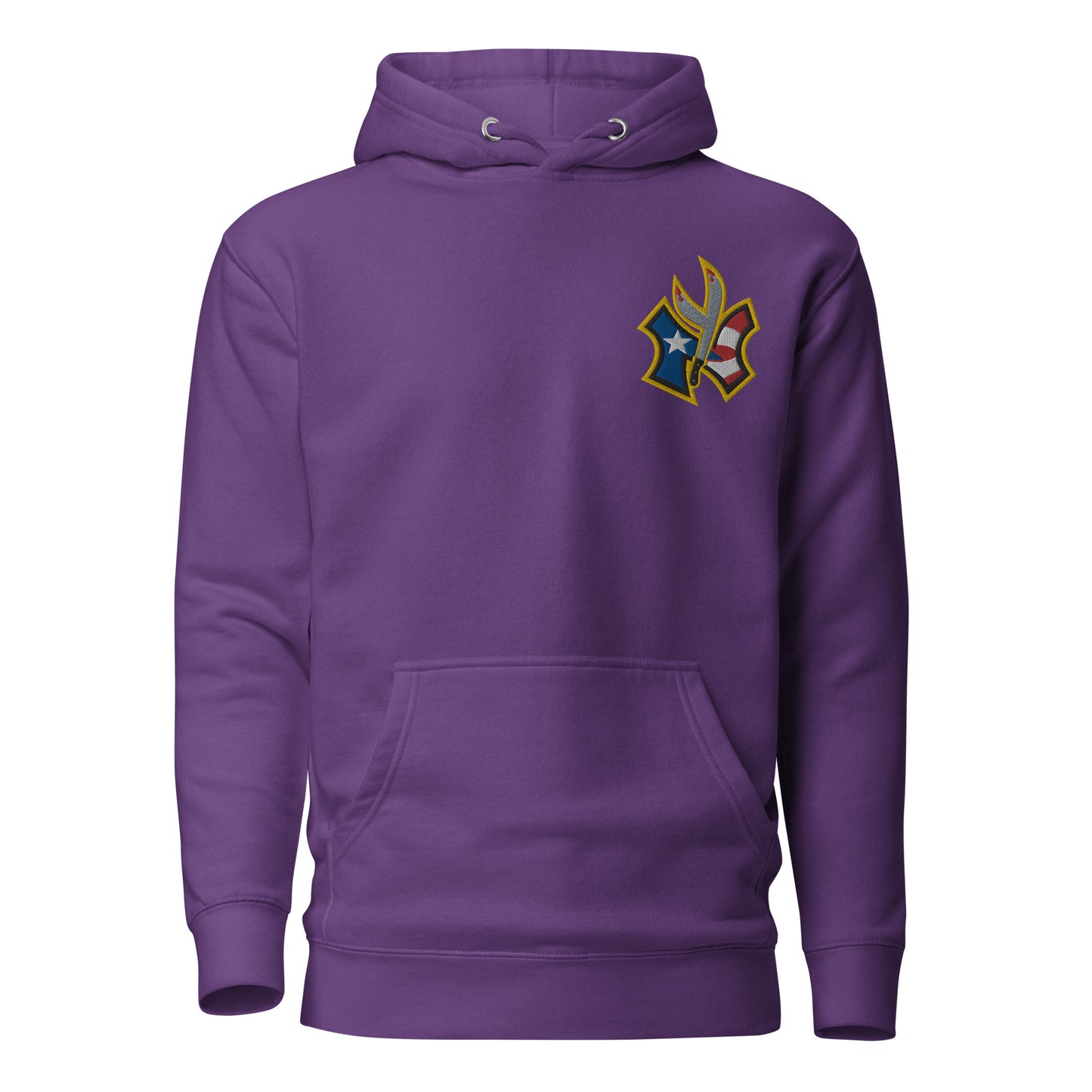 NUYO RICAN FLAG - GOLD EMBROIDERY (PREMIUM HOODIE)