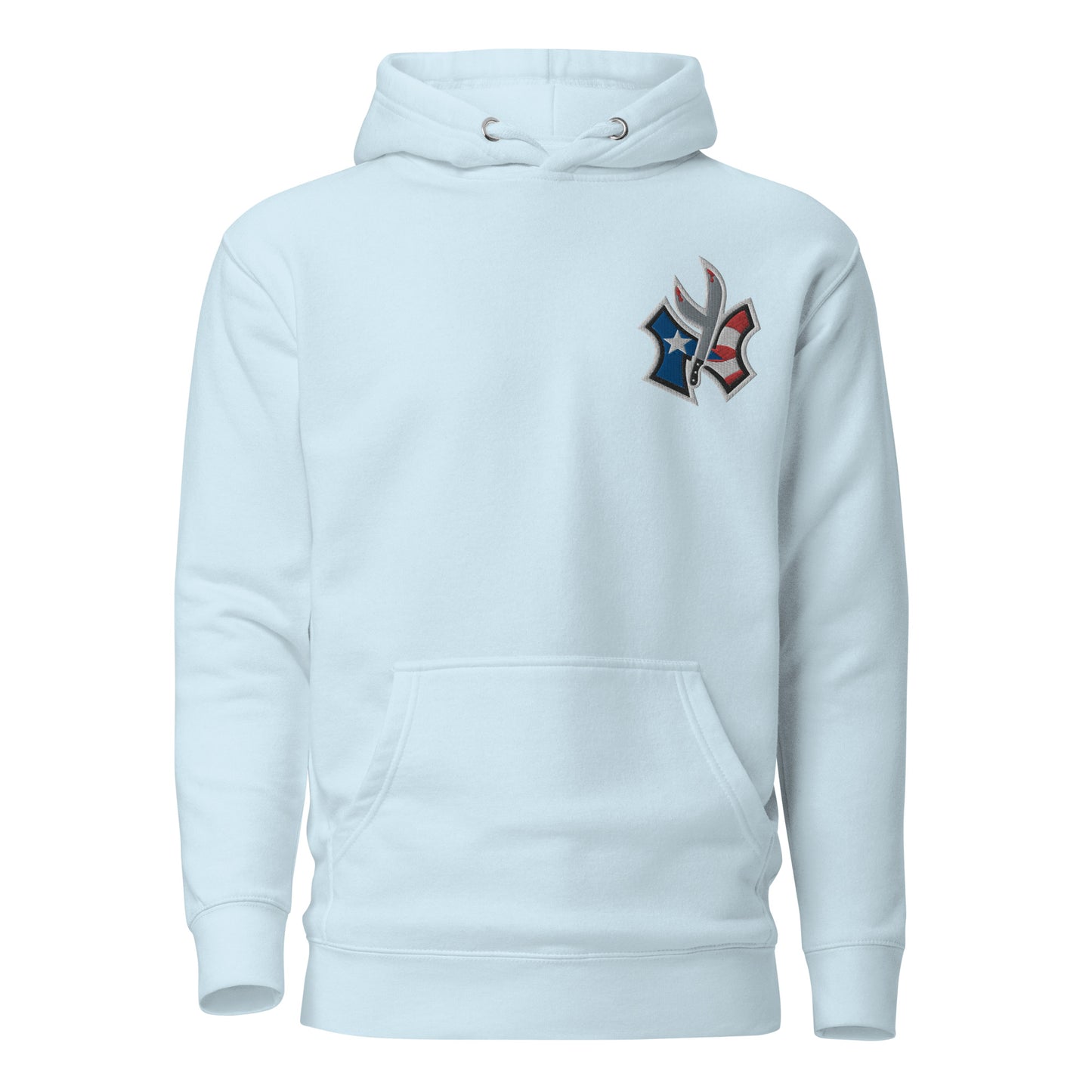 NUYO RICAN FLAG 1 - EMBROIDERY (PREMIUM HOODIE)