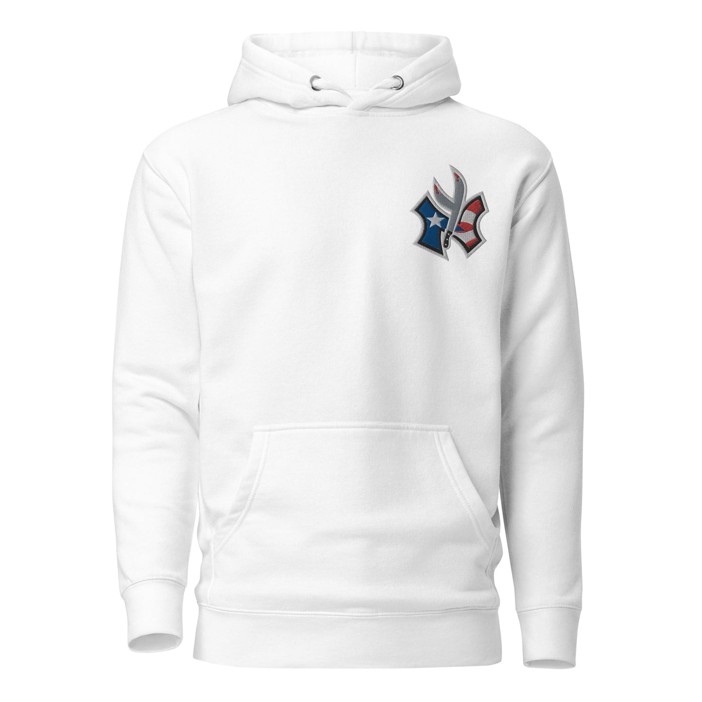 NUYO RICAN FLAG 1 - EMBROIDERY (PREMIUM HOODIE)