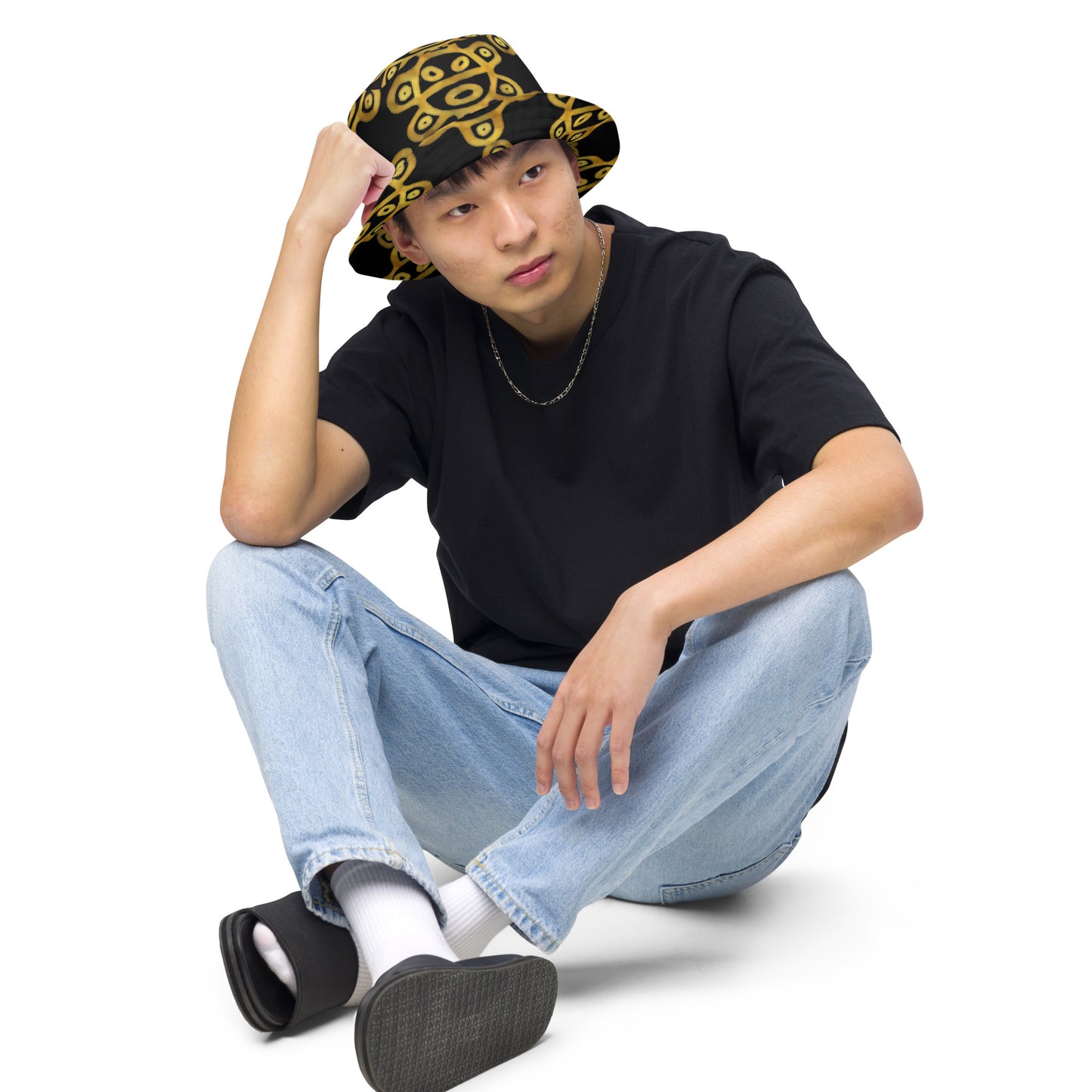 TAINO SOL - GOLD (AOP Reversible Bucket Hat)