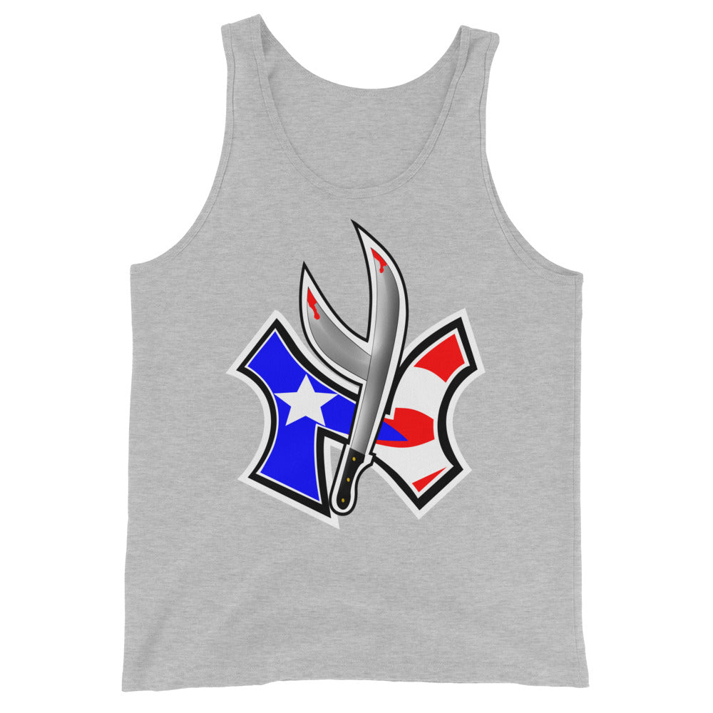 NUYO RICAN FLAG -TWIN MACHETE (PREMIUM Tank Top)