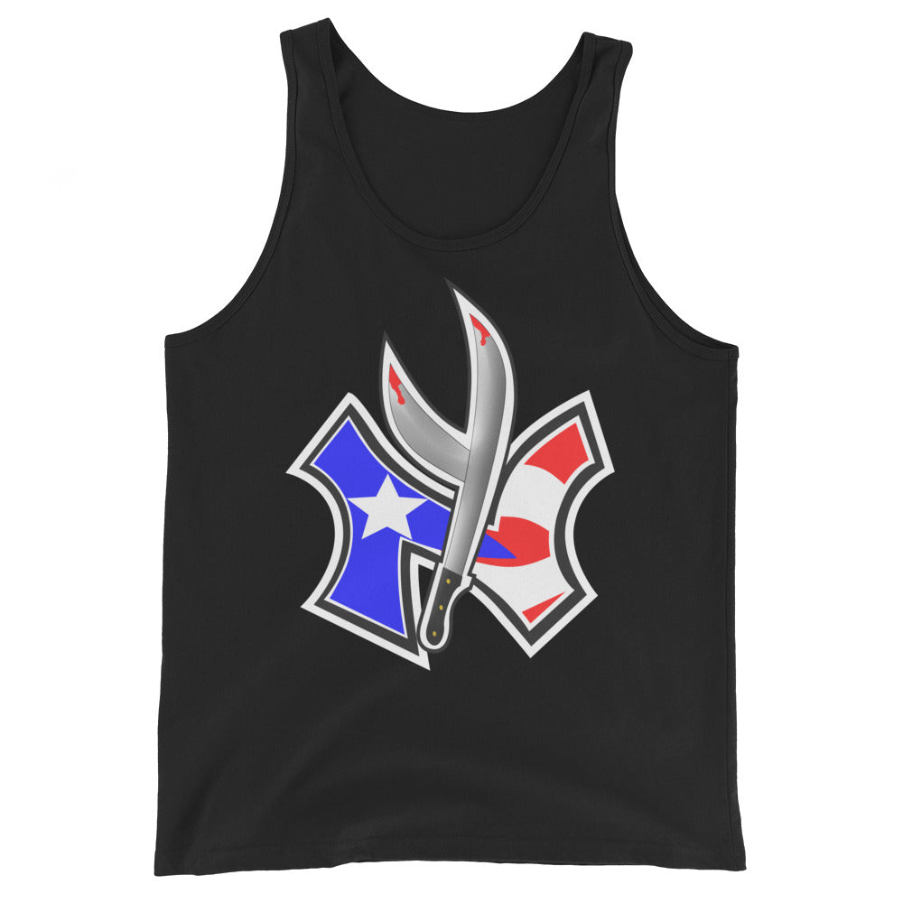 NUYO RICAN FLAG -TWIN MACHETE (PREMIUM Tank Top)