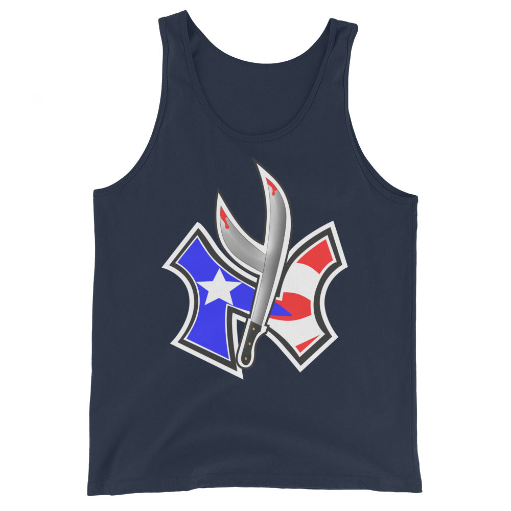 NUYO RICAN FLAG -TWIN MACHETE (PREMIUM Tank Top)