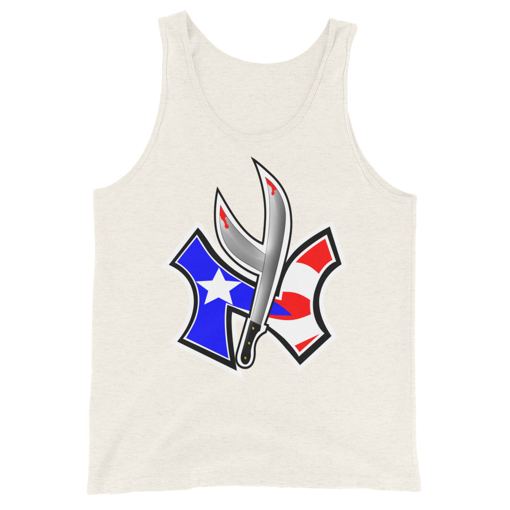 NUYO RICAN FLAG -TWIN MACHETE (PREMIUM Tank Top)