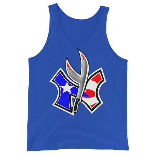 NUYO RICAN FLAG -TWIN MACHETE (PREMIUM Tank Top)