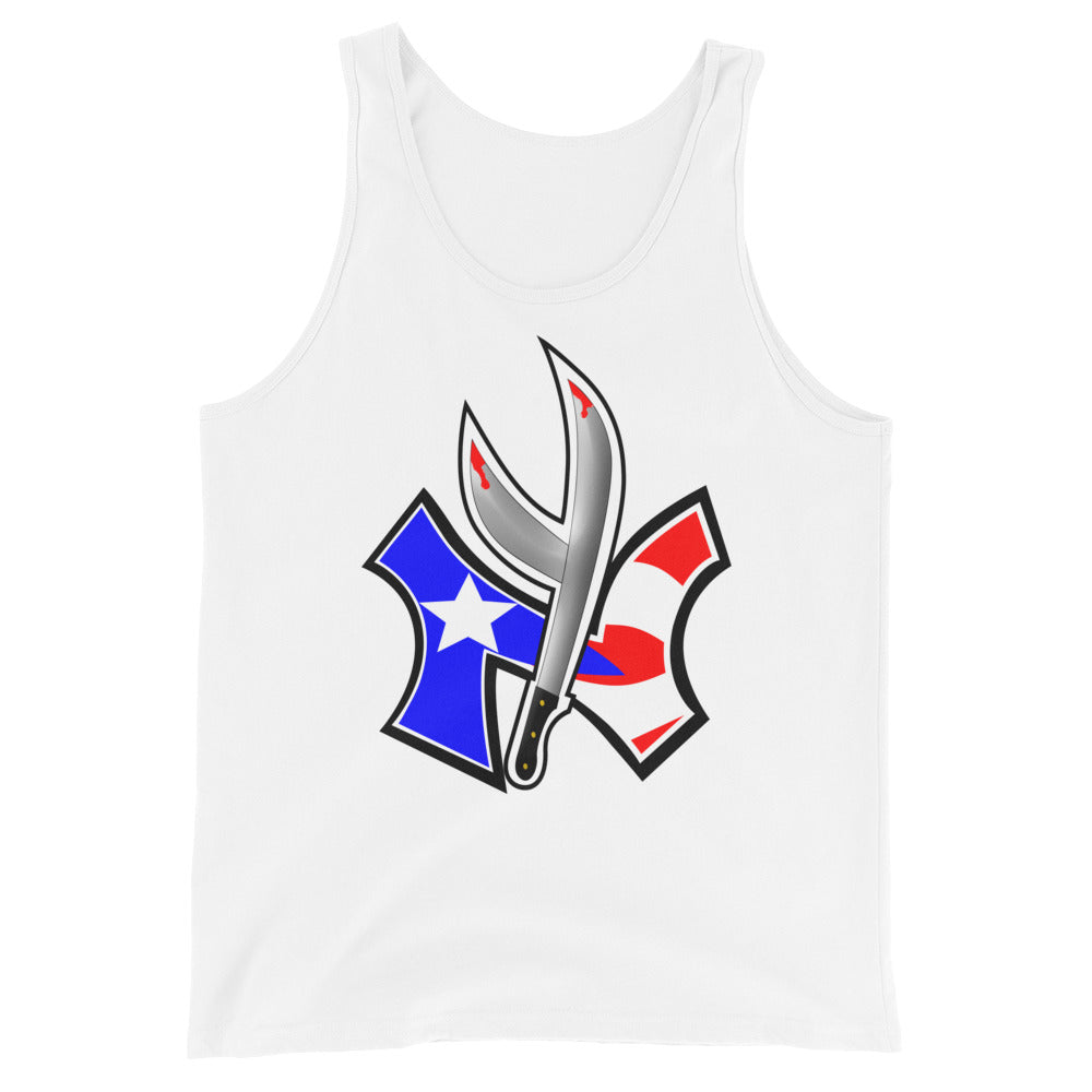 NUYO RICAN FLAG -TWIN MACHETE (PREMIUM Tank Top)