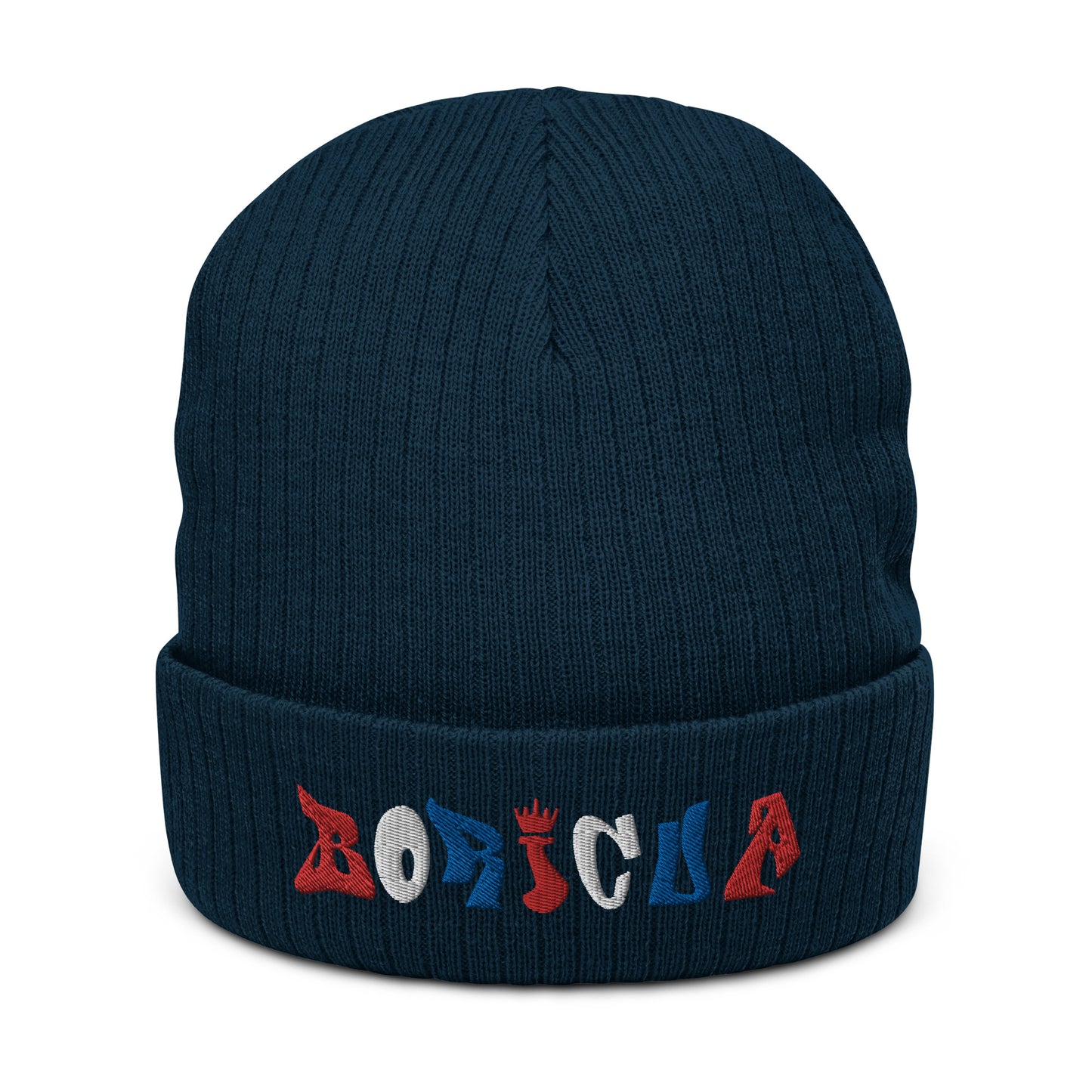 BORICUA FONT - (Ribbed Knit Beanie)
