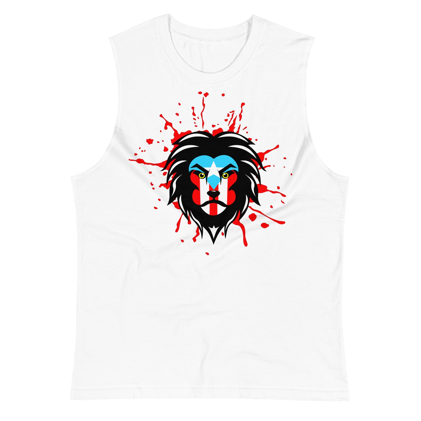 BORICUA KING - BLOOD SPLATTER (PREMIUM Muscle Shirt)