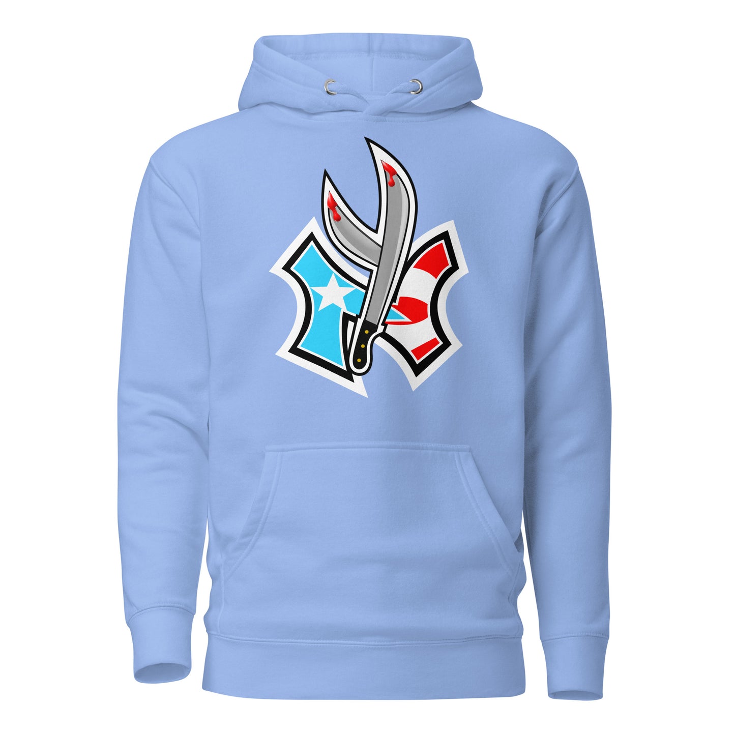 NUYO RICAN FLAG '22 - SKY BLU 1 (PREMIUM HOODIE)