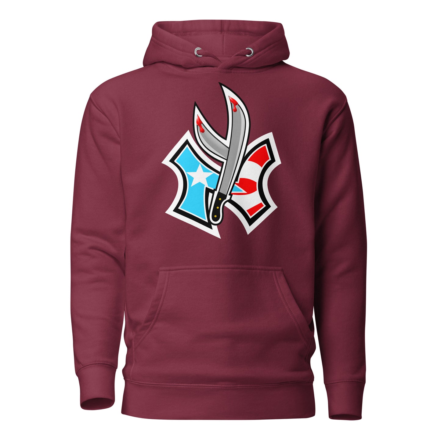 NUYO RICAN FLAG '22 - SKY BLU 1 (PREMIUM HOODIE)