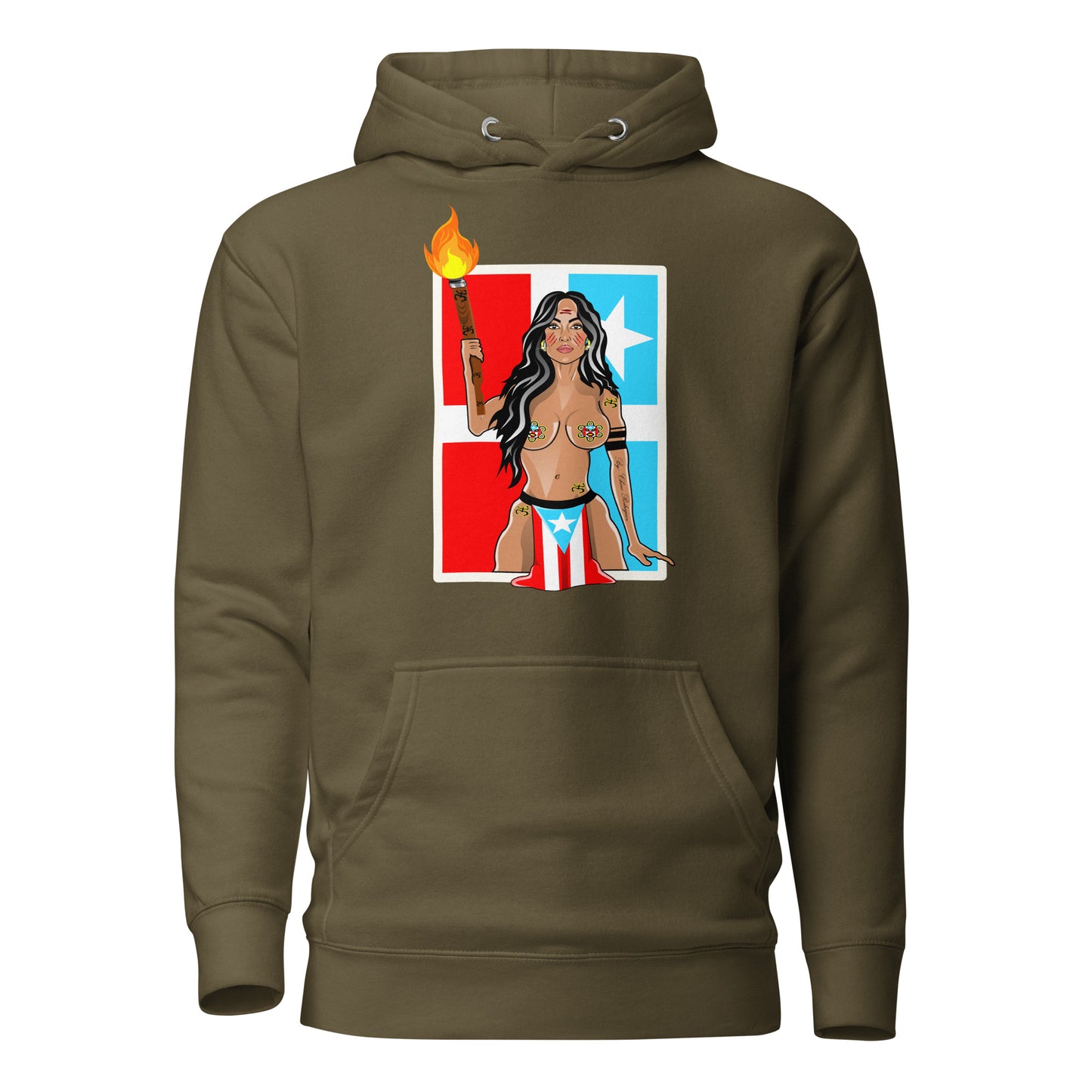 TAINO GODDESS - LARES FLAG (PREMIUM HOODIE)
