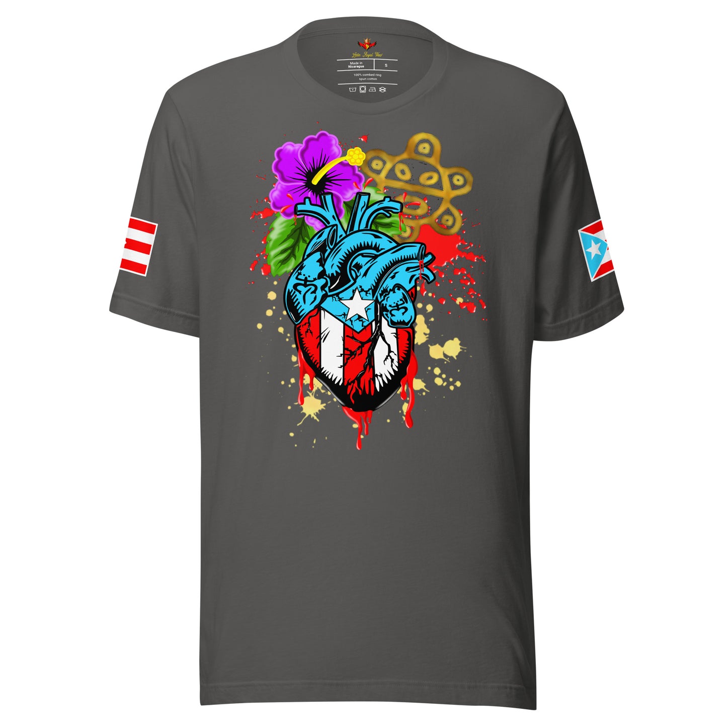 BORICUA DE CORAZON - SPLATTER (PREMIUM TEE)