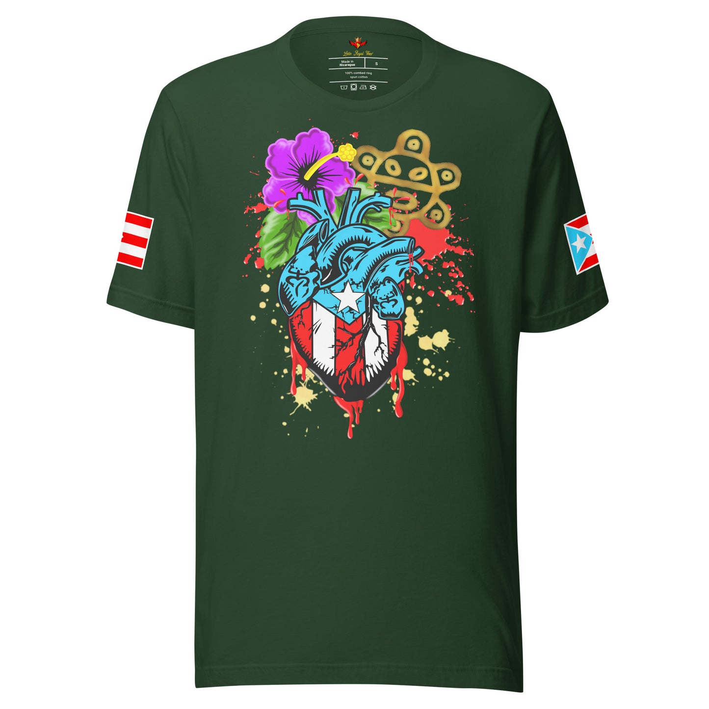 BORICUA DE CORAZON - SPLATTER (PREMIUM TEE)