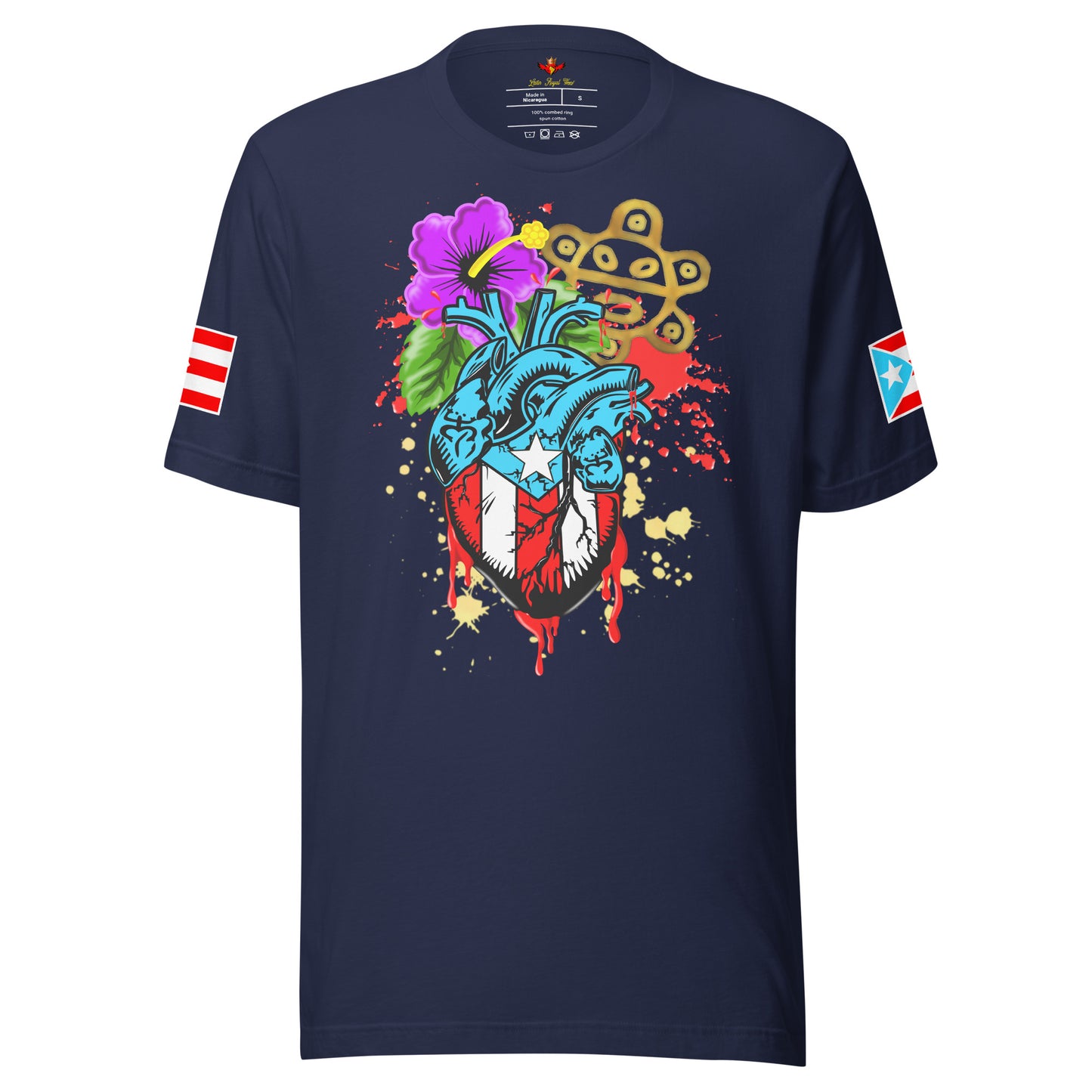 BORICUA DE CORAZON - SPLATTER (PREMIUM TEE)