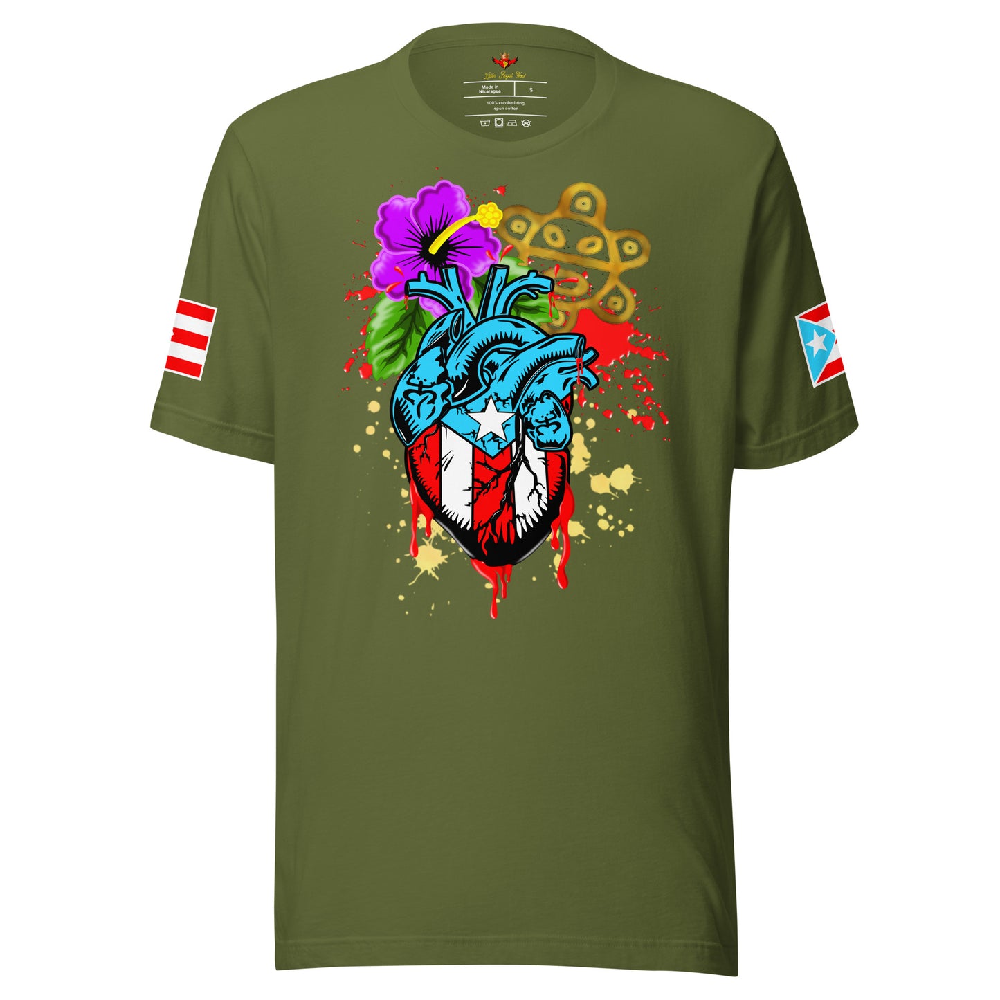 BORICUA DE CORAZON - SPLATTER (PREMIUM TEE)