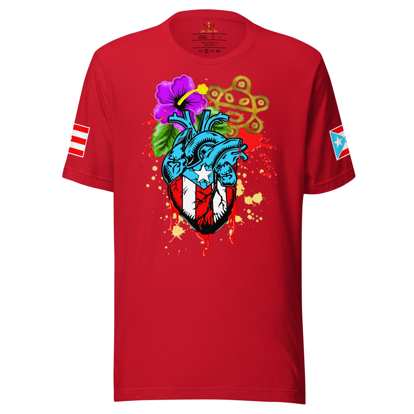BORICUA DE CORAZON - SPLATTER (PREMIUM TEE)