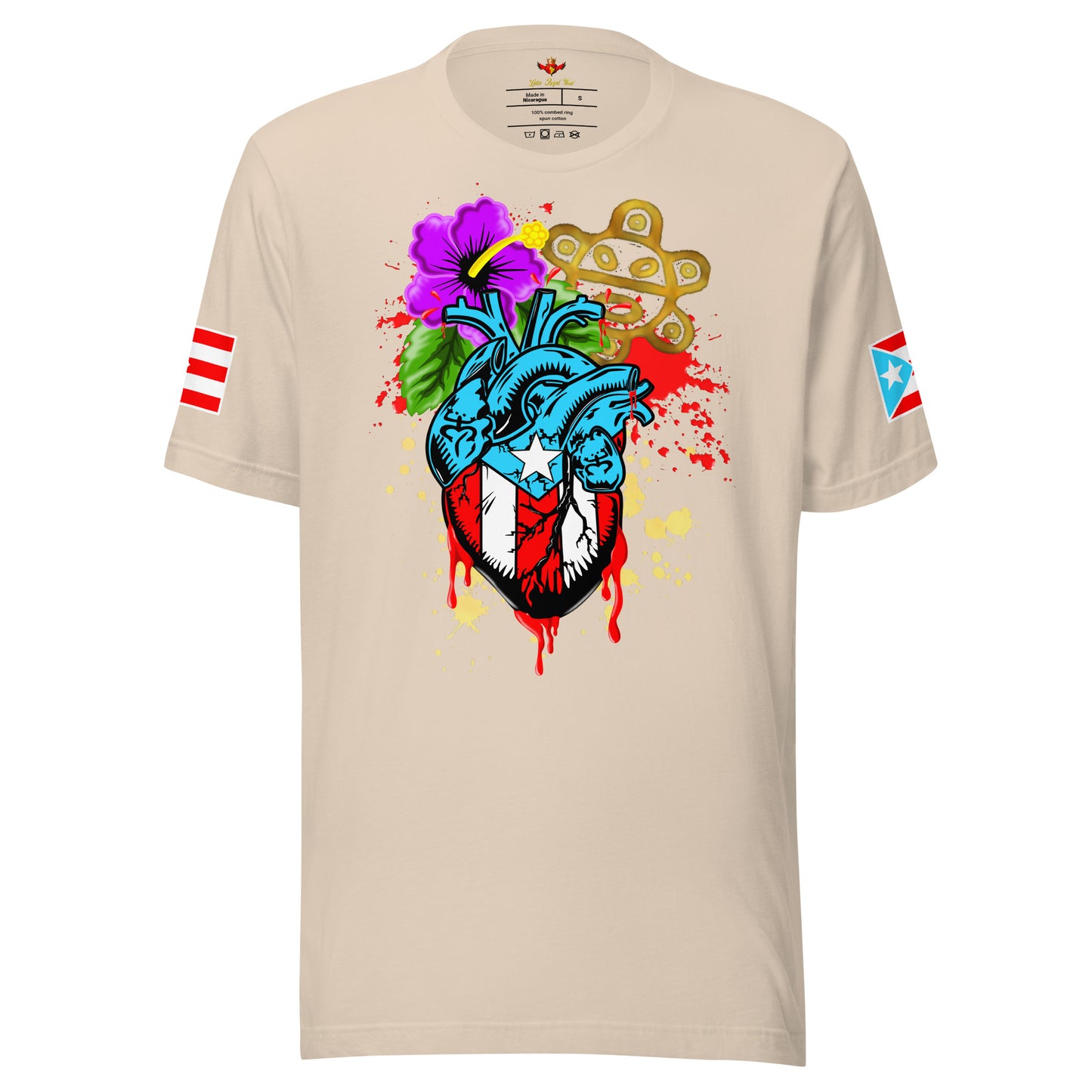 BORICUA DE CORAZON - SPLATTER (PREMIUM TEE)