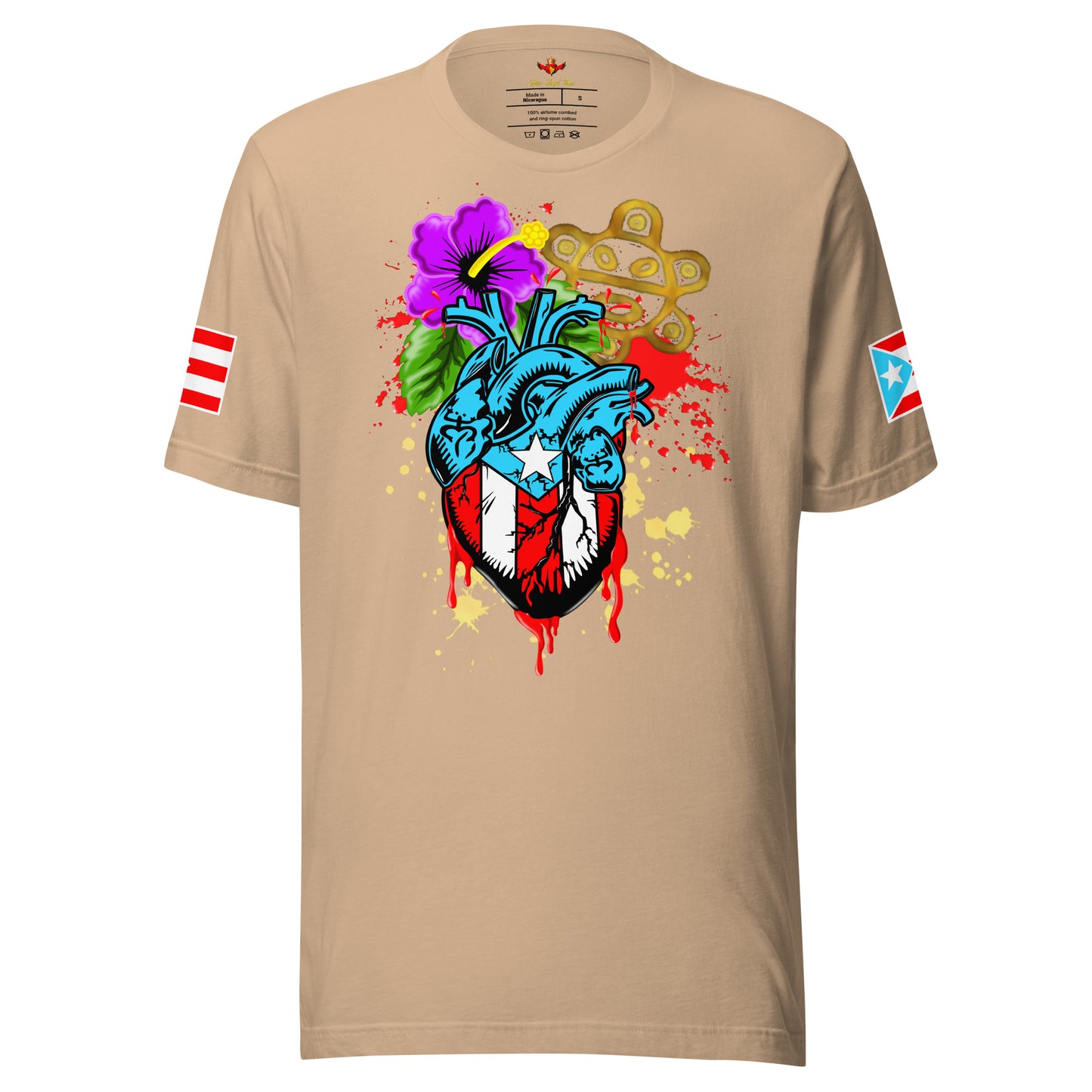 BORICUA DE CORAZON - SPLATTER (PREMIUM TEE)