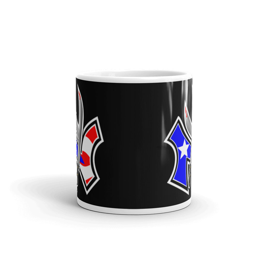 NUYO RICAN FLAG - TWIN MACHETE (COFFEE MUG)