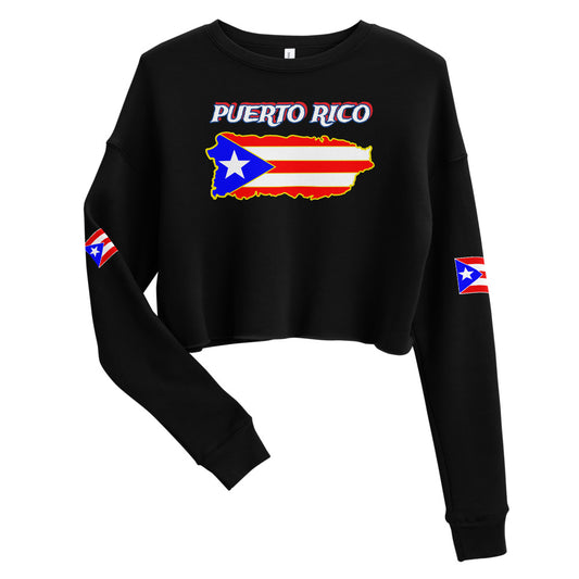 ROYAL MAP OF PR - (Women's PREMIUM Cropped Sweatshirt)